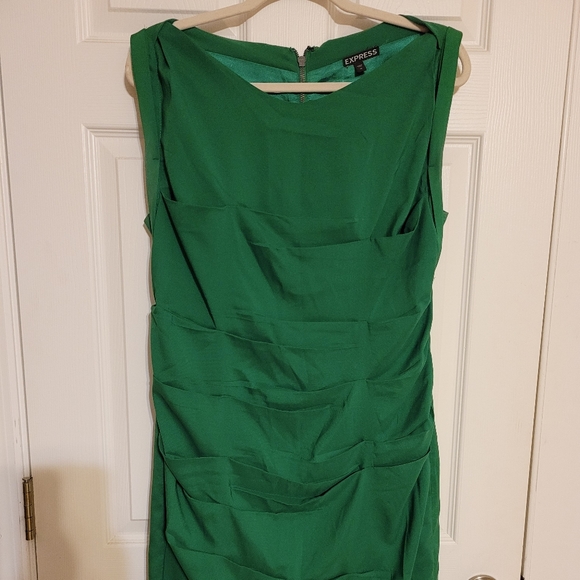 Express Dresses Emerald Green Fully Zip Back Express Dress Poshmark